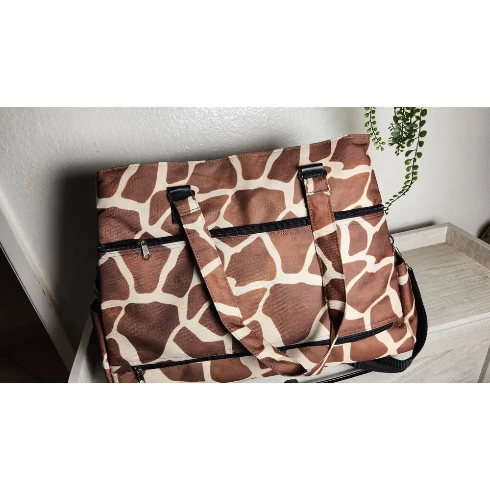 TRAVEL TREND Giraffe print travel tote bag 18